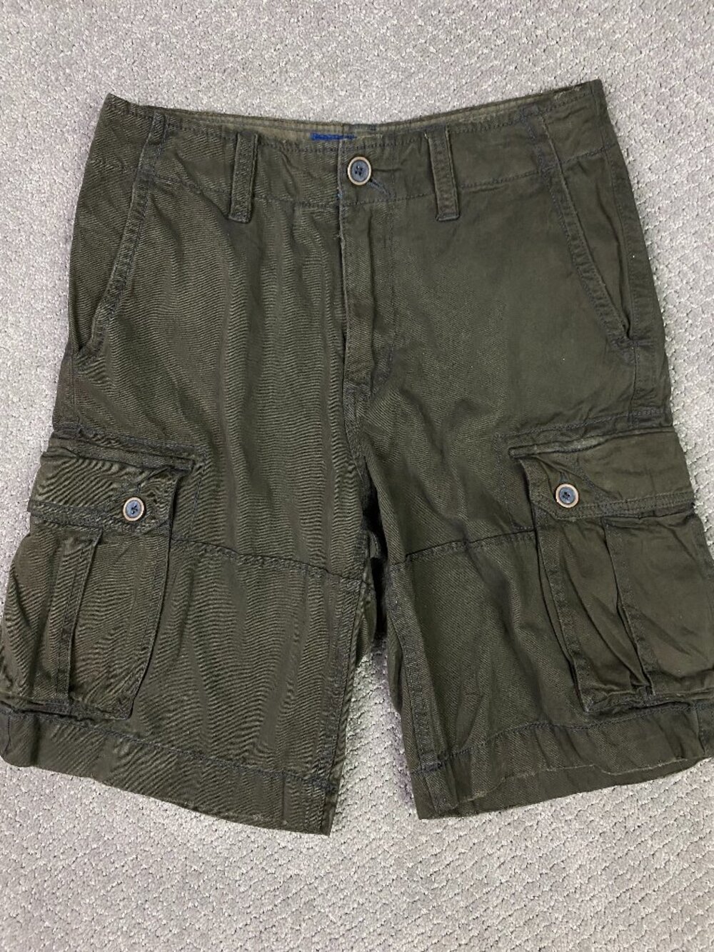 American Eagle Cargo Shorts Men's 30 Green Milliary Utility Army Cotton Gorpcore